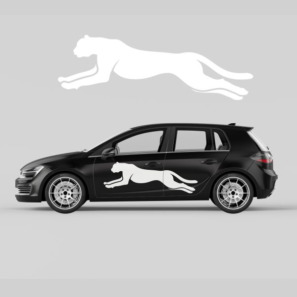 Car Door Decal - Running Cheetah - Image 2
