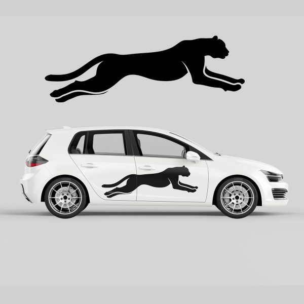 Car Door Decal - Running Cheetah - Image 3