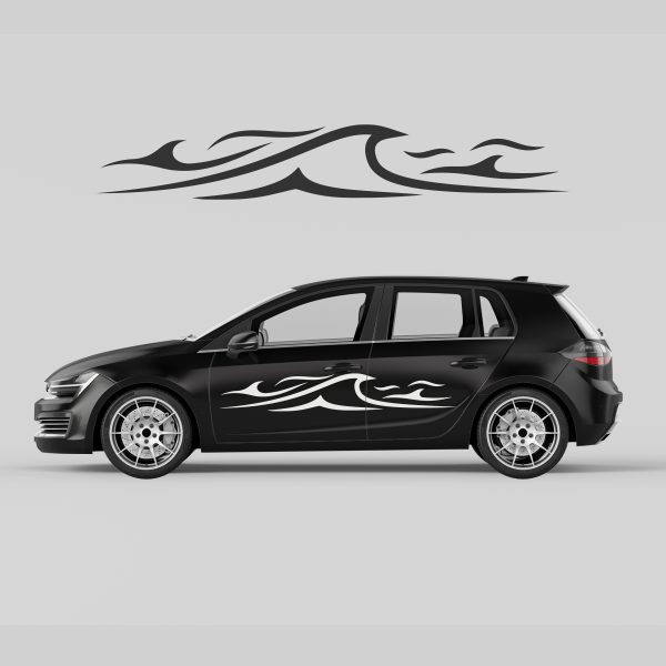 Car Door Decal - Water Waves - Image 2