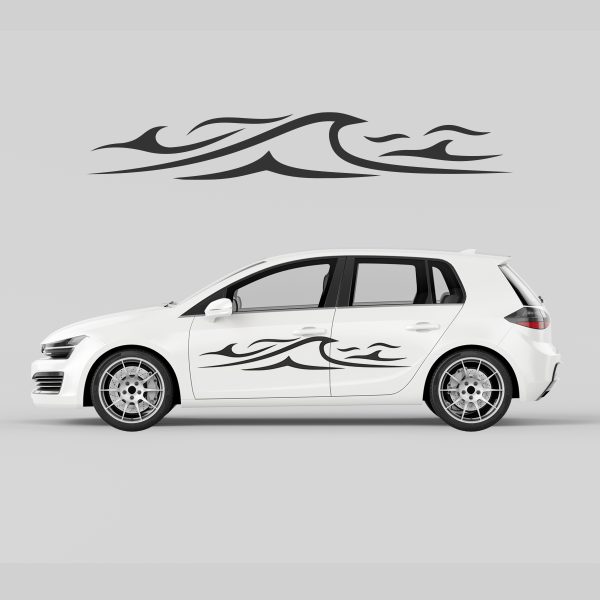 Car Door Decal - Water Waves - Image 4