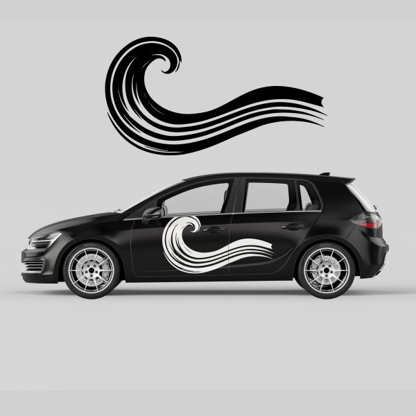 Car Door Decal - Sea Water Wave - Image 2