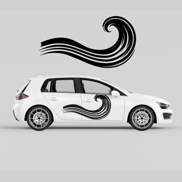 Car Door Decal - Sea Water Wave - Image 3