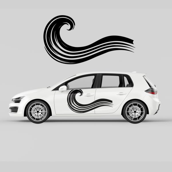 Car Door Decal - Sea Water Wave - Image 4