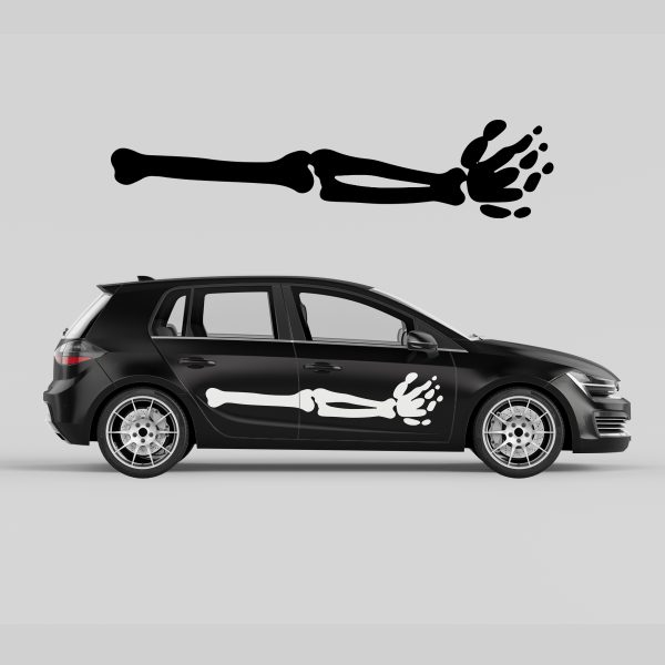 Car Door Decal - Scary Arm Bones