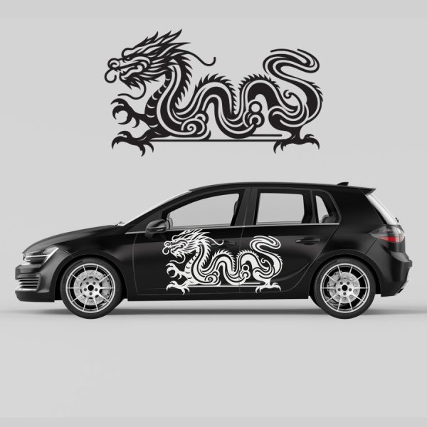 Car Door Decal - Twisted Dragon - Image 2