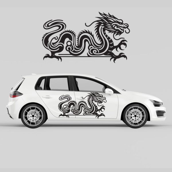 Car Door Decal - Twisted Dragon - Image 3