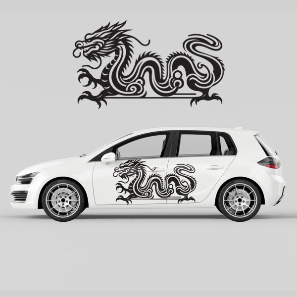 Car Door Decal - Twisted Dragon - Image 4