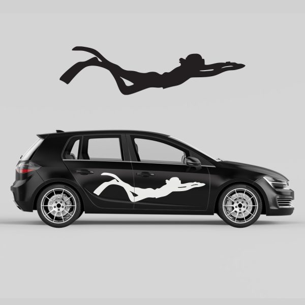 Car Door Decal - Diver
