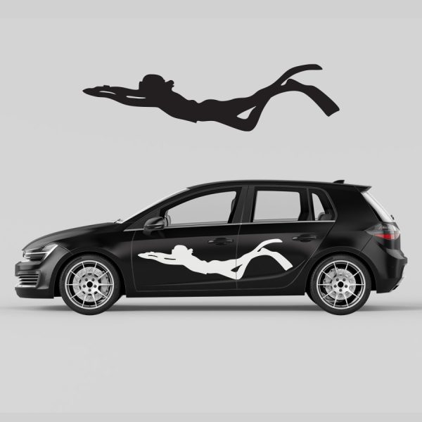 Car Door Decal - Diver - Image 2