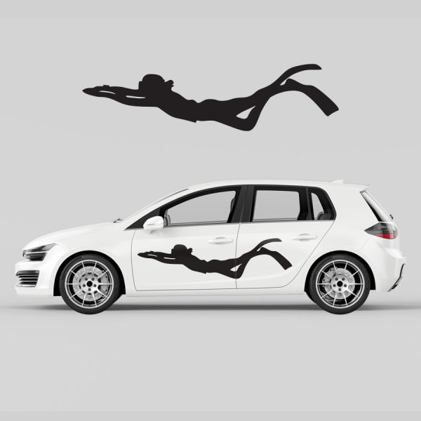 Car Door Decal - Diver - Image 4