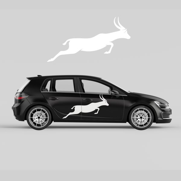 Car Door Decal - Running Deer