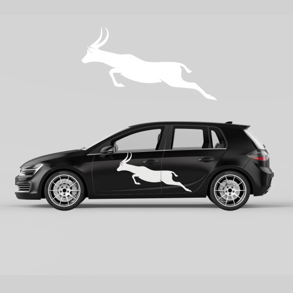 Car Door Decal - Running Deer - Image 2