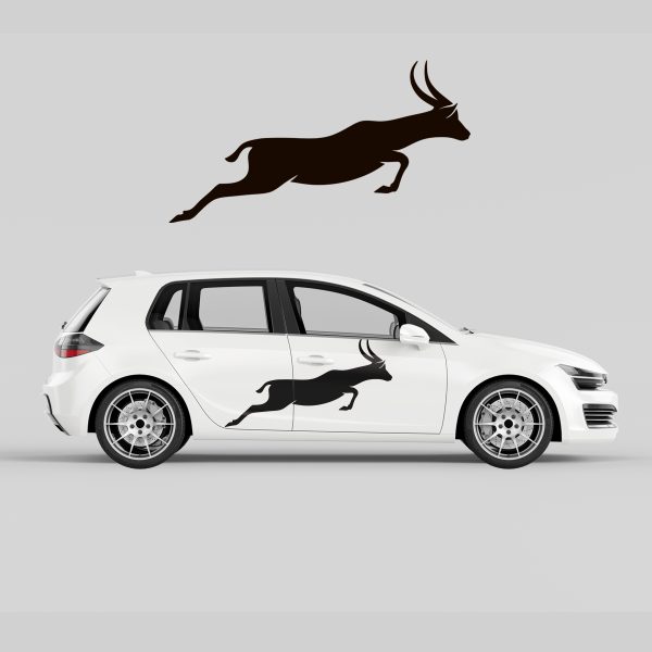 Car Door Decal - Running Deer - Image 3