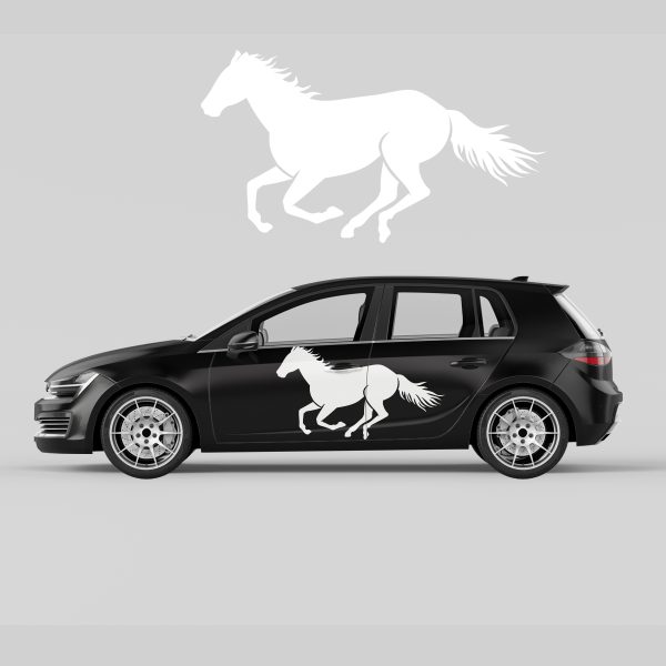 Car Door Decal - Running Horse - Image 2