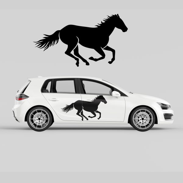 Car Door Decal - Running Horse - Image 3