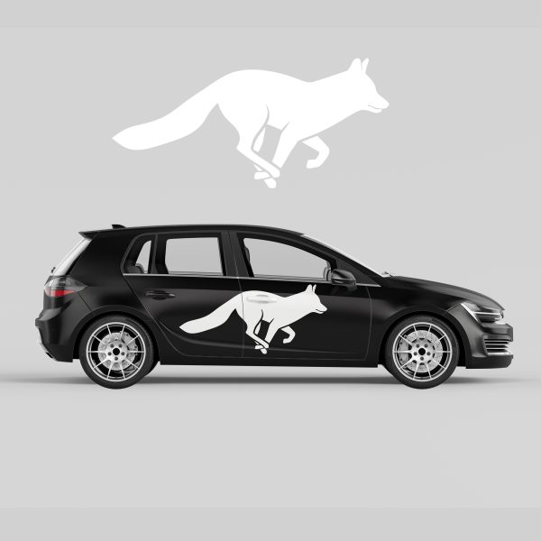 Car Door Decal - Running Fox