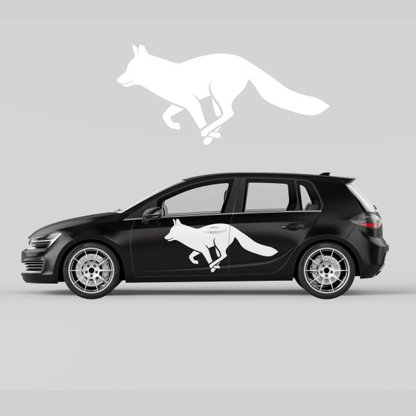Car Door Decal - Running Fox - Image 2