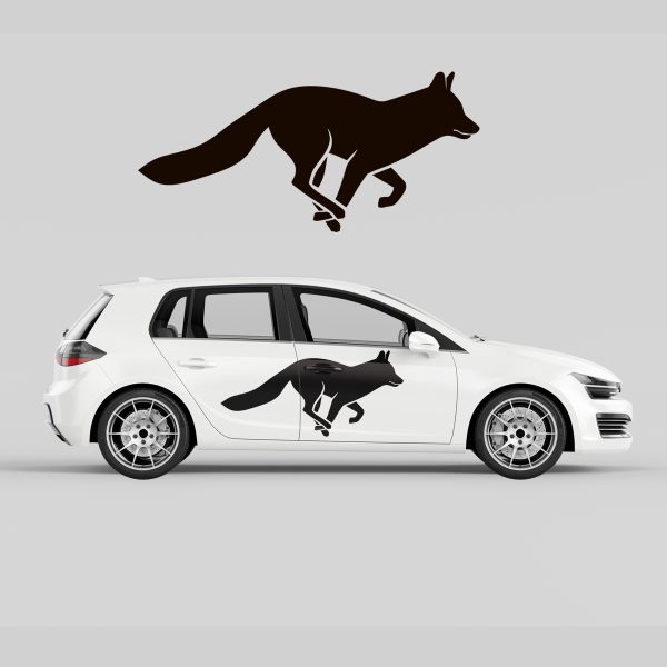 Car Door Decal - Running Fox - Image 3