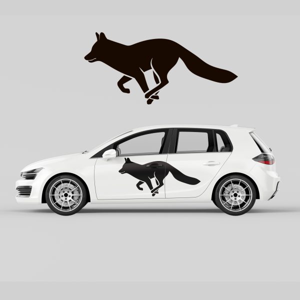 Car Door Decal - Running Fox - Image 4