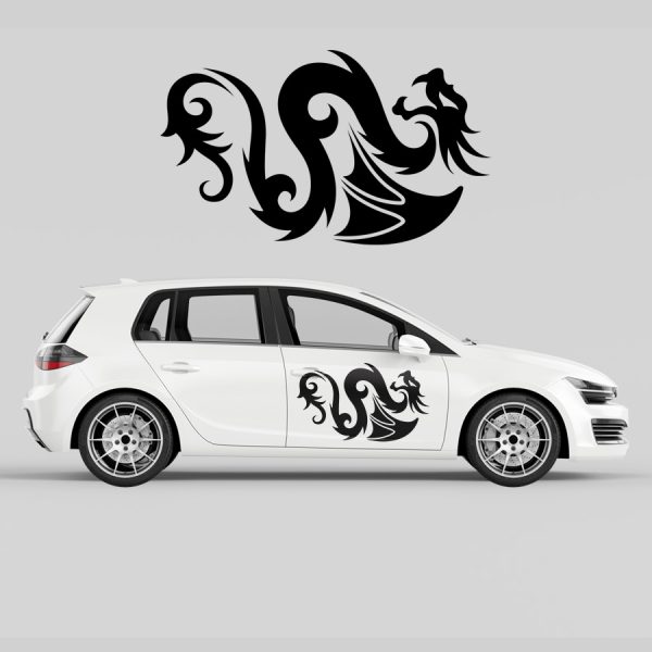 Car Door Decal - Dragon with Wing