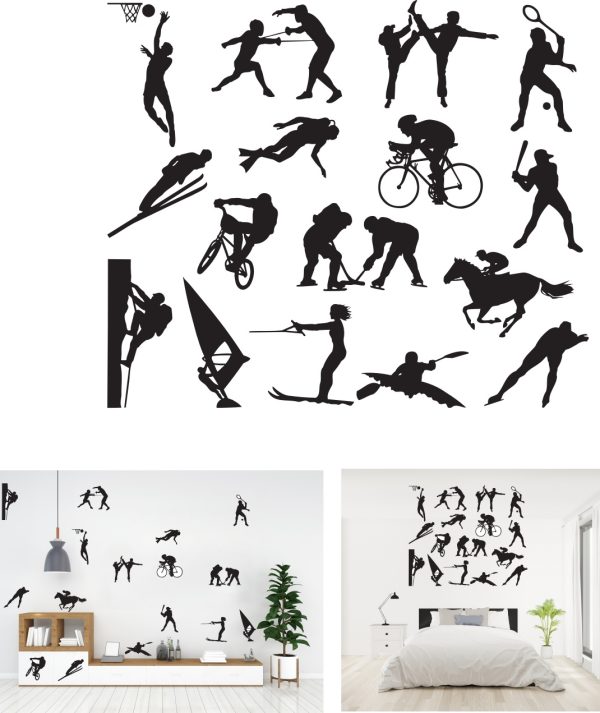 Sports Wall Decals - Multiple Sports Silhouette