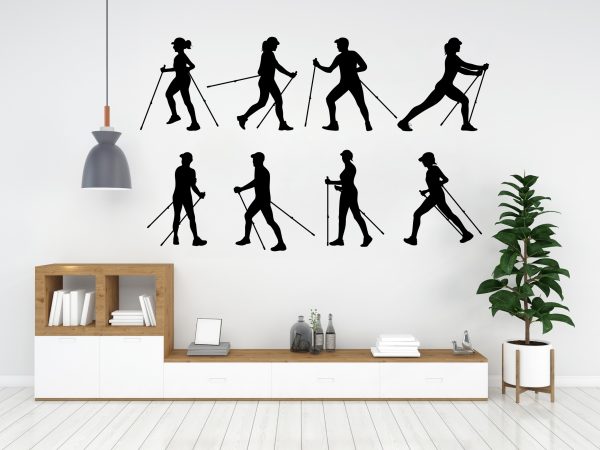 Sports Wall Decals - Nordic Walking Actions