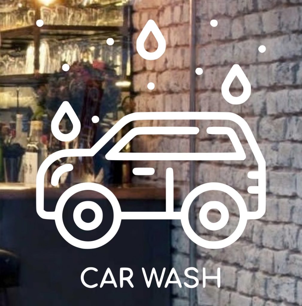 Auto Shop Decal - Car Wash - Storefront Glass Door Sticker - American Made