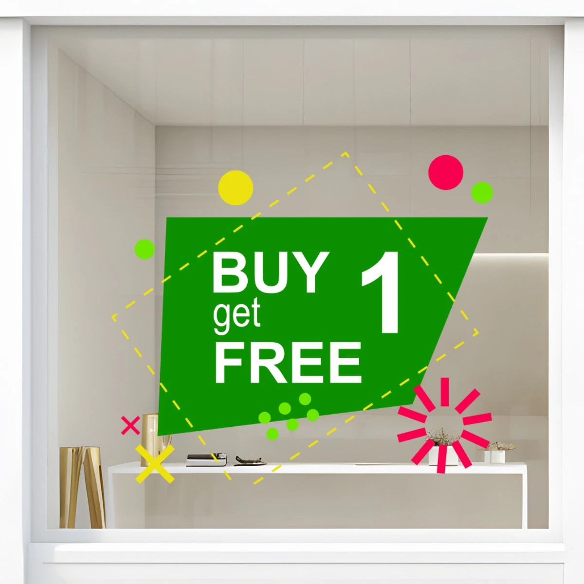 Storefront Decal - Buy 1 Get 1 Free