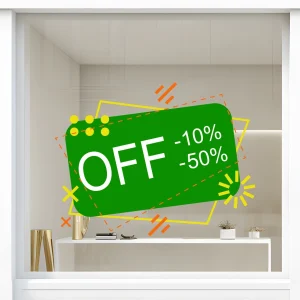 Storefront Decal - Off -10% -50%