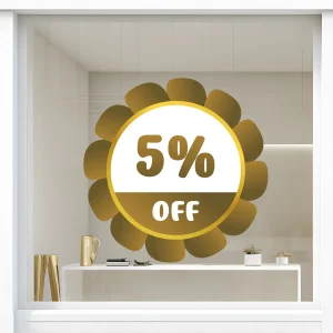 Storefront Decal - 5% Off