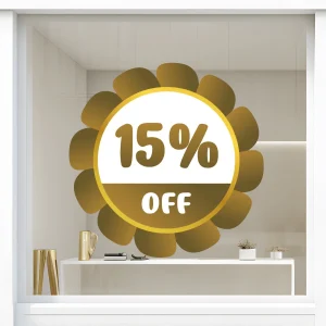 Storefront Decal - 15% Off