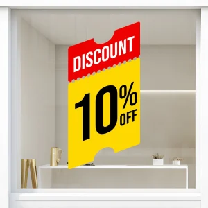 Storefront Decal- Discount 10% Off