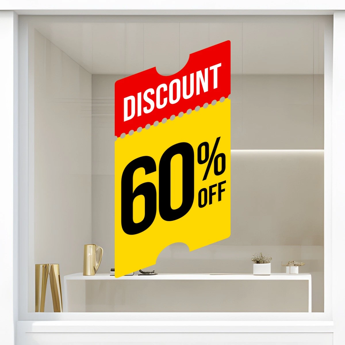 Storefront Decal- Discount 60% Off