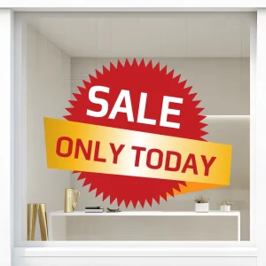 Storefront Decal- Sale Only Today