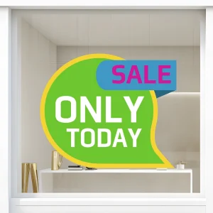 Storefront Decal- Sale Only Today
