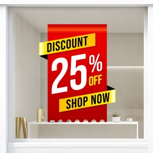 Storefront Decal- Discount 25% Off
