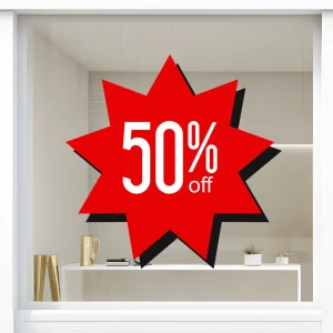 Storefront Decal- 50% Off