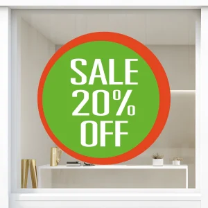 Storefront Decal- Sale 20% Off