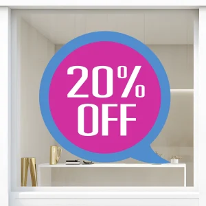 Storefront Decal- 20% Off