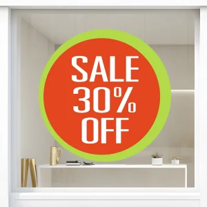 Storefront Decal- Sale 30% Off