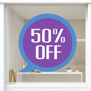 Storefront Decal- 50% Off