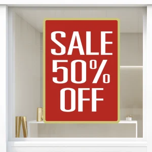 Storefront Decal- Sale 50% Off