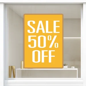 Storefront Decal- Sale 50% Off