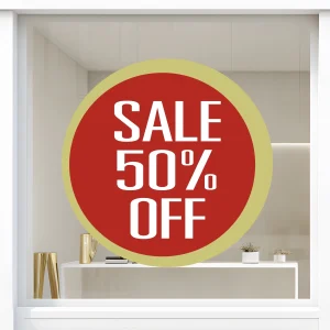 Storefront Decal- Sale 50% Off