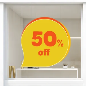 Storefront Decal- 50% Off