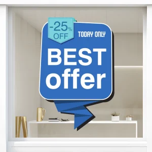 Storefront Decal- Best Offer -25% Off